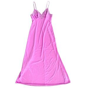Vintage Blanche By Ralph Montenero Long‎ Pink Nightgown Size S